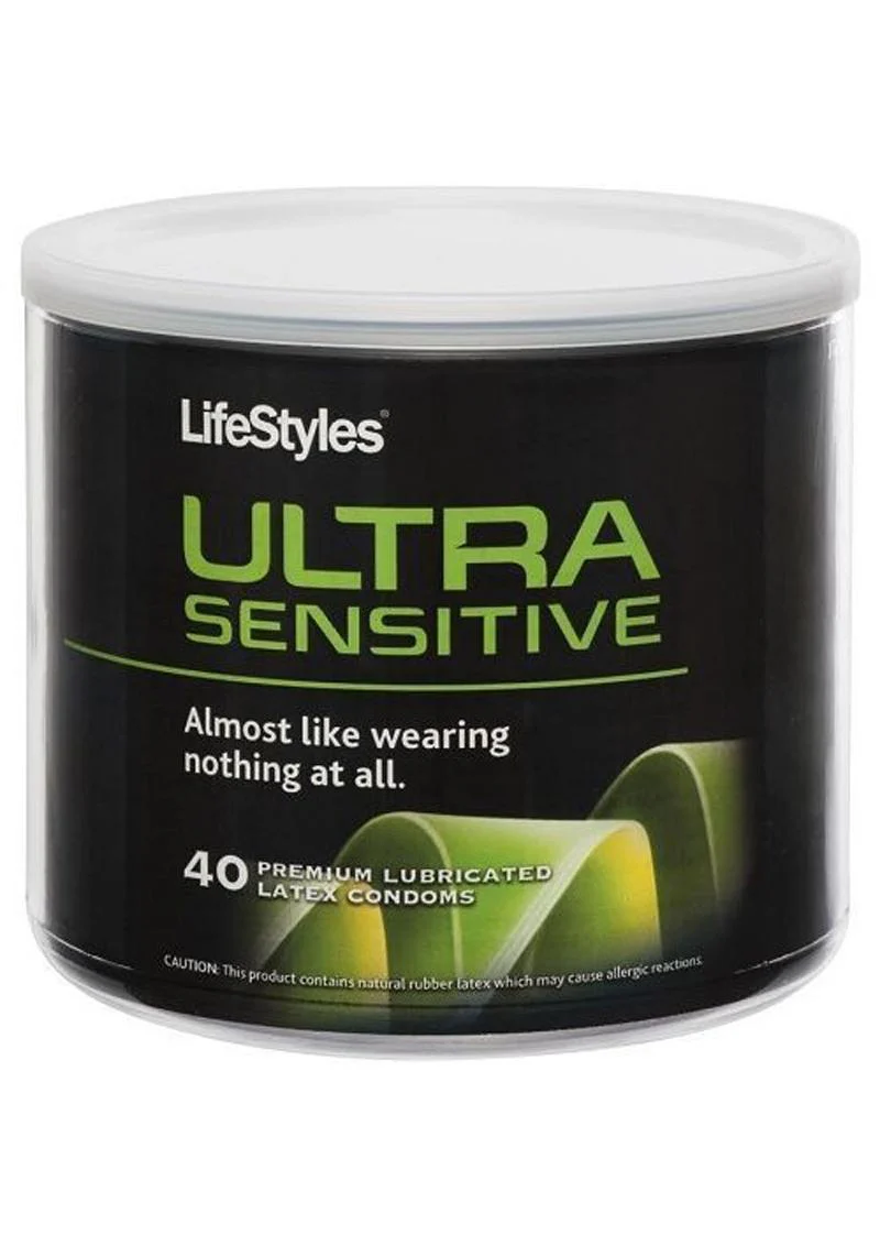 LifeStyles Ultra Sensitive 40 Preium Lubricated Latex Condoms