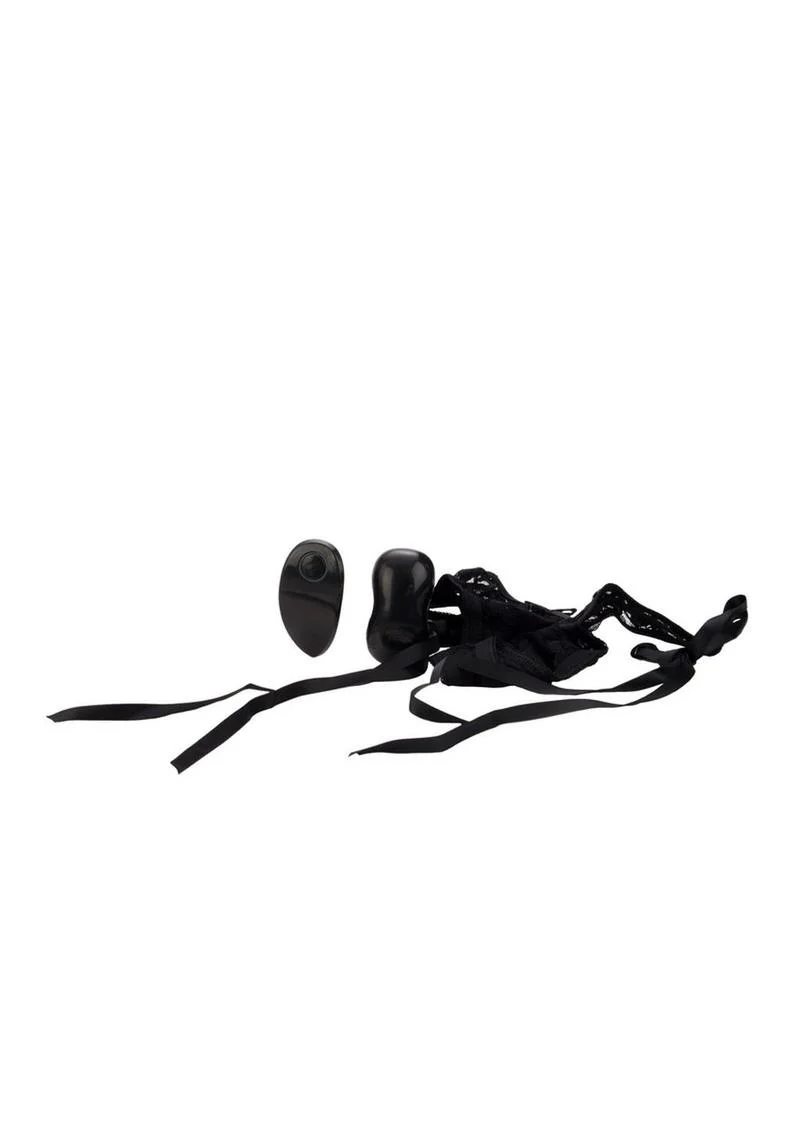 Little Black Thong Panty Vibe Massager with Remote Control - Image 3