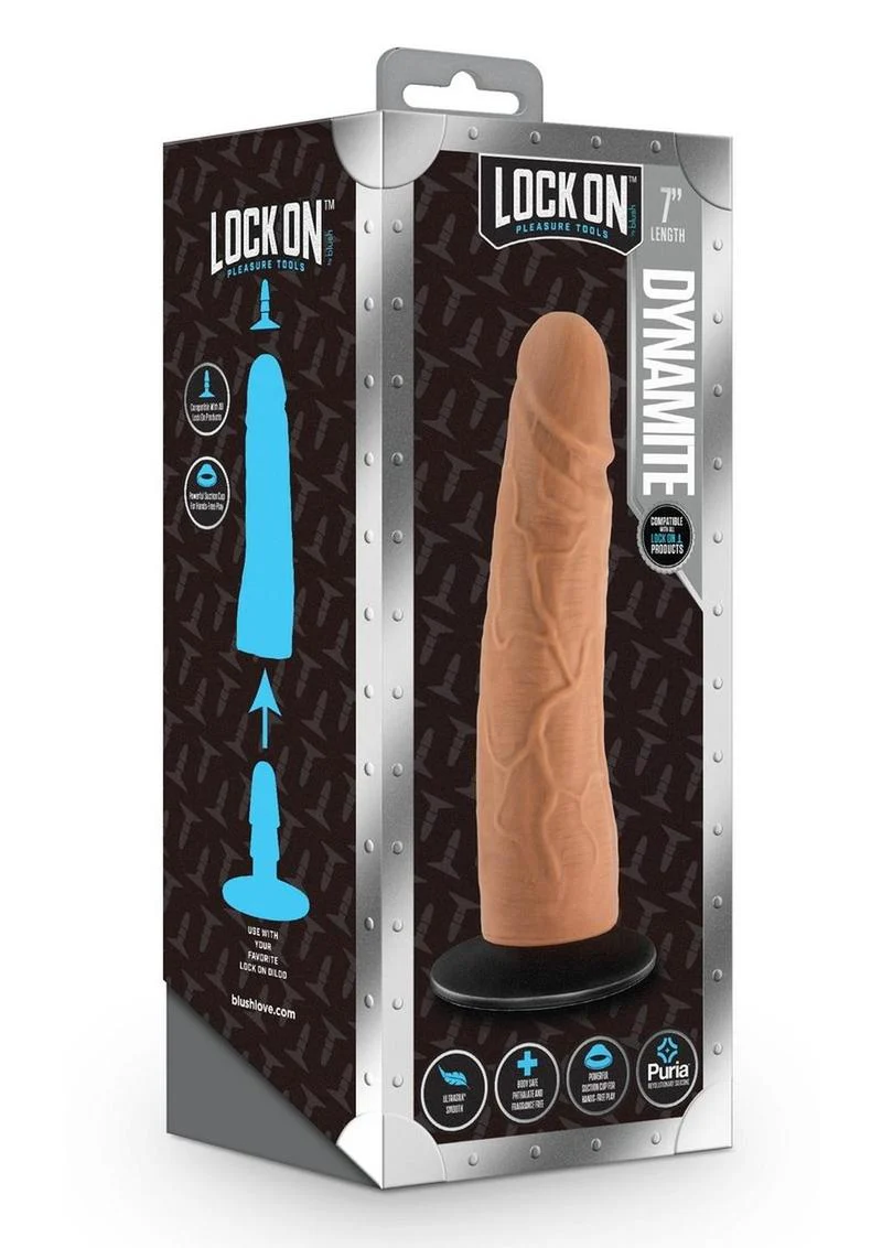 Lock On Dynamite Dildo with Suction Cup Adapter - Image 2