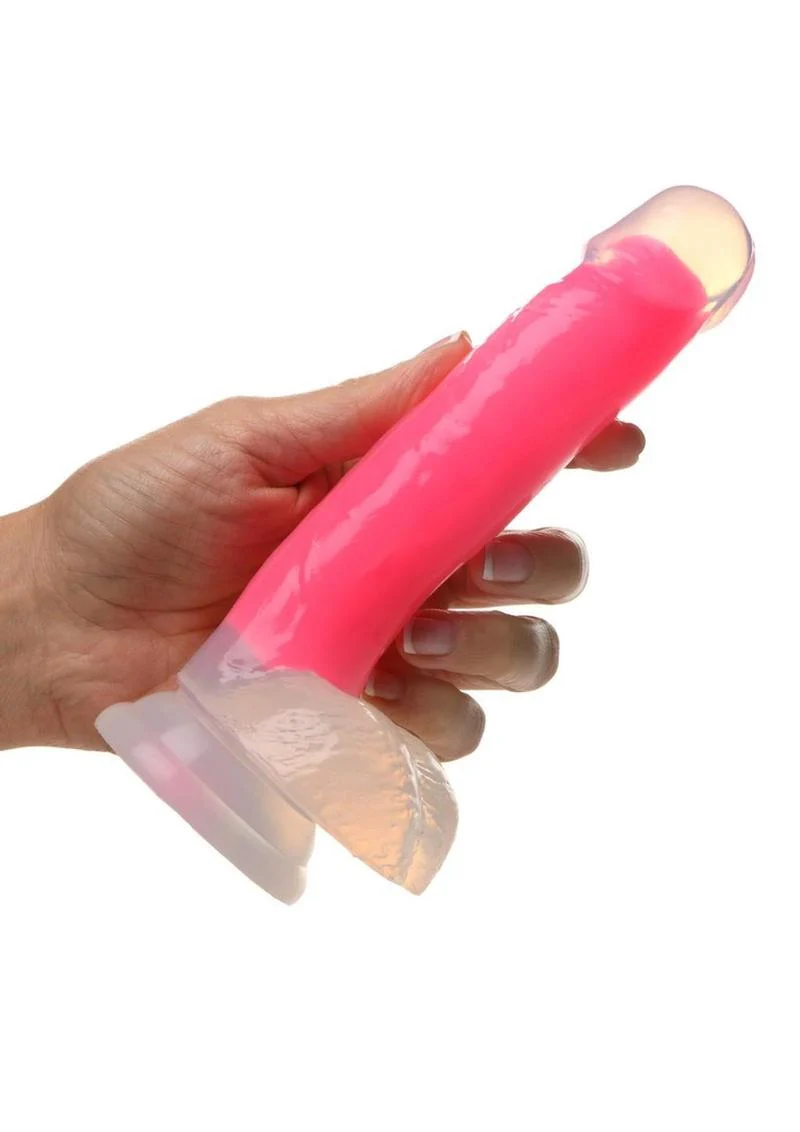 Lollicock Glow In The Dark Silicone Dildo with Balls - Image 13