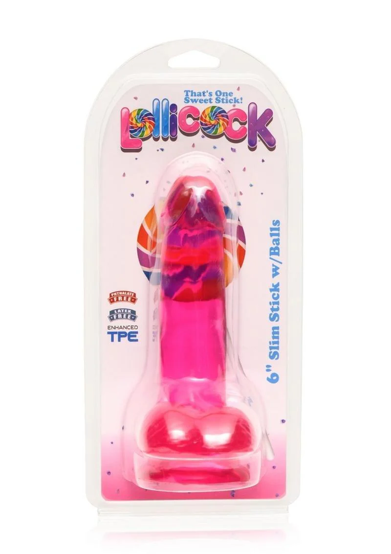 Lollipop Slim Stick Dildo with Balls - Image 2