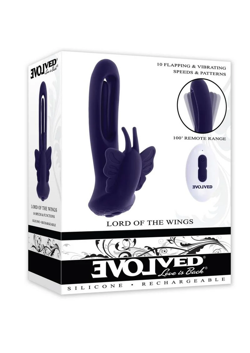 Lord Of The Wings Rechargeable Silicone Butterfly Stimulator with Remote - Image 2