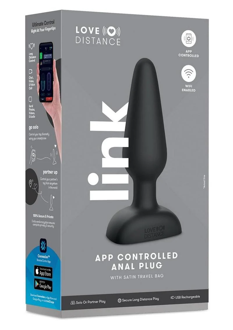 Love Distance Link App Controlled Silicone Rechargeable Anal Plug - Image 2