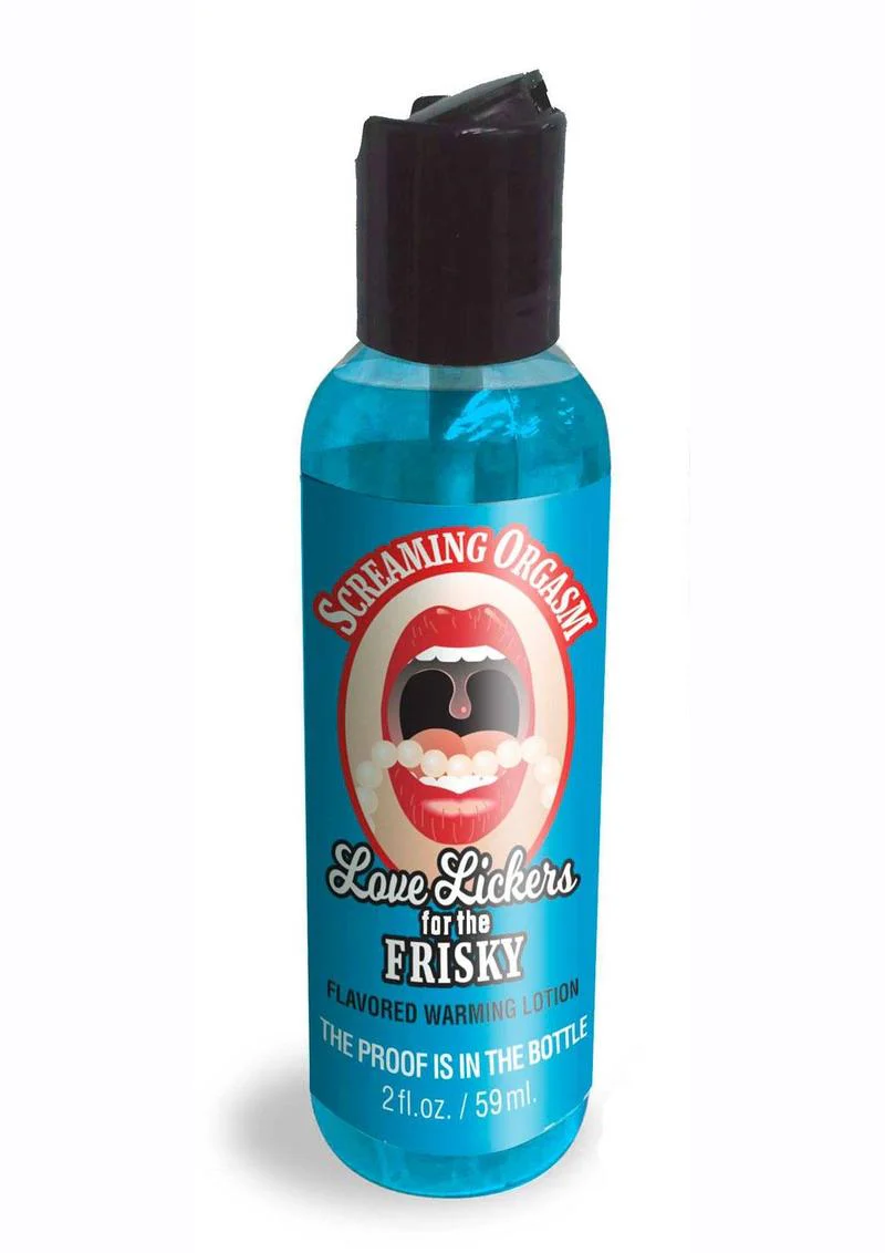 Love Lickers Raspberry Flavored Warming Massage Oil 2oz -Screamin Orgasm - Image 2