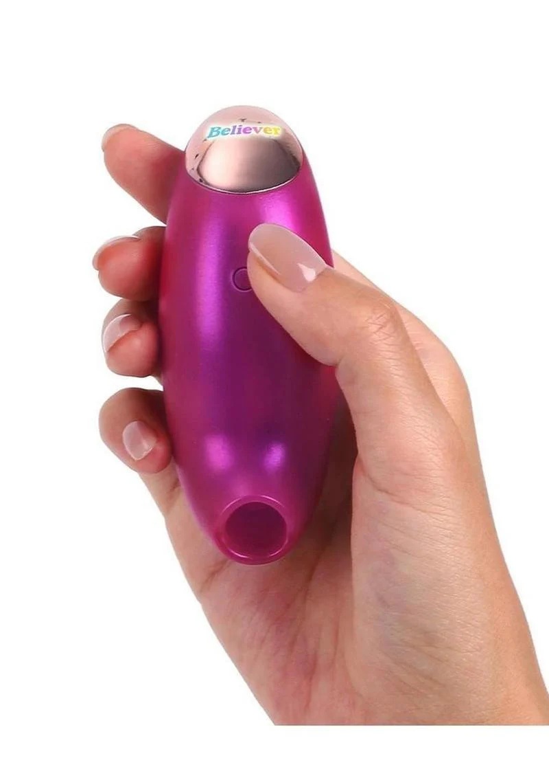 Love to Love Believer Rechargeable Silicone Clitoral Stimulator - Iridescent - Image 4