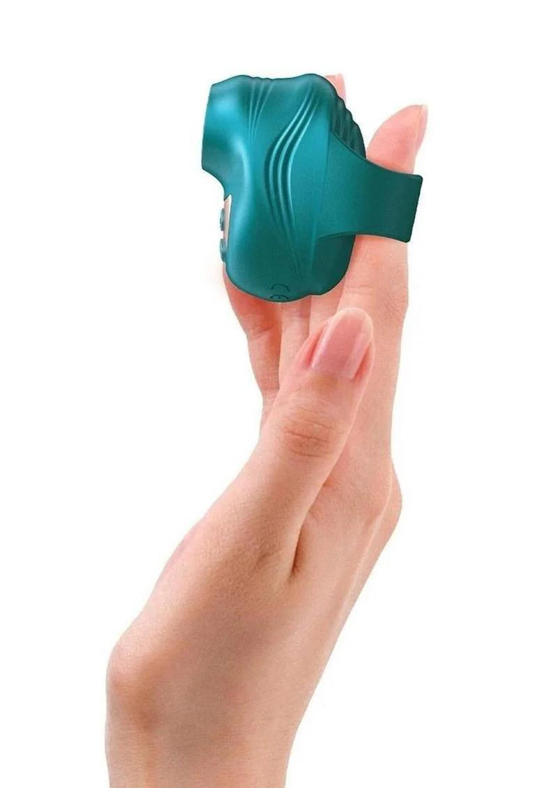 Love to Love Kisscool Rechargeable Silicone Finger Vibrator - Iridescent - Image 12