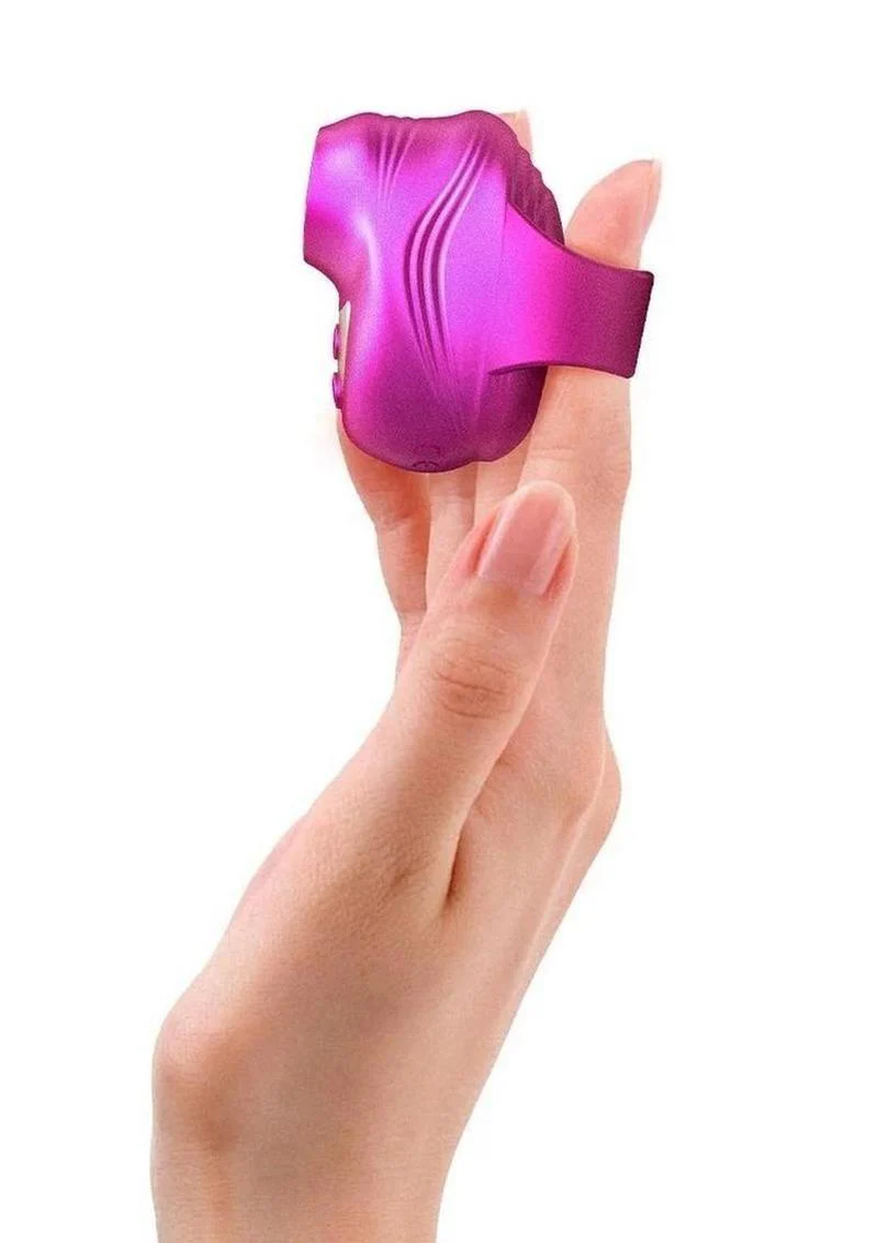 Love to Love Kisscool Rechargeable Silicone Finger Vibrator - Iridescent - Image 6
