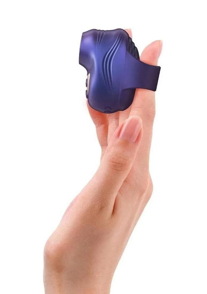 Love to Love Kisscool Rechargeable Silicone Finger Vibrator - Iridescent - Image 9