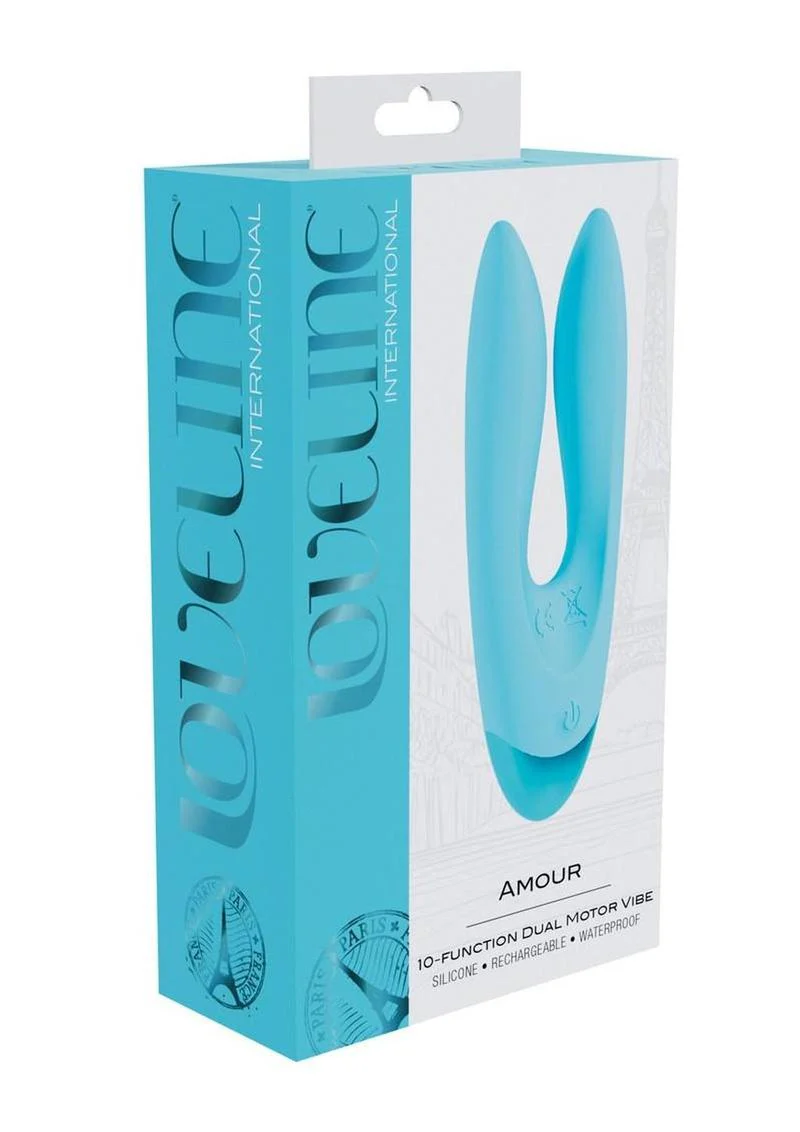Loveline Amour 10 Function Rechargeable Silicone Dual Motor Vibe - Image 2