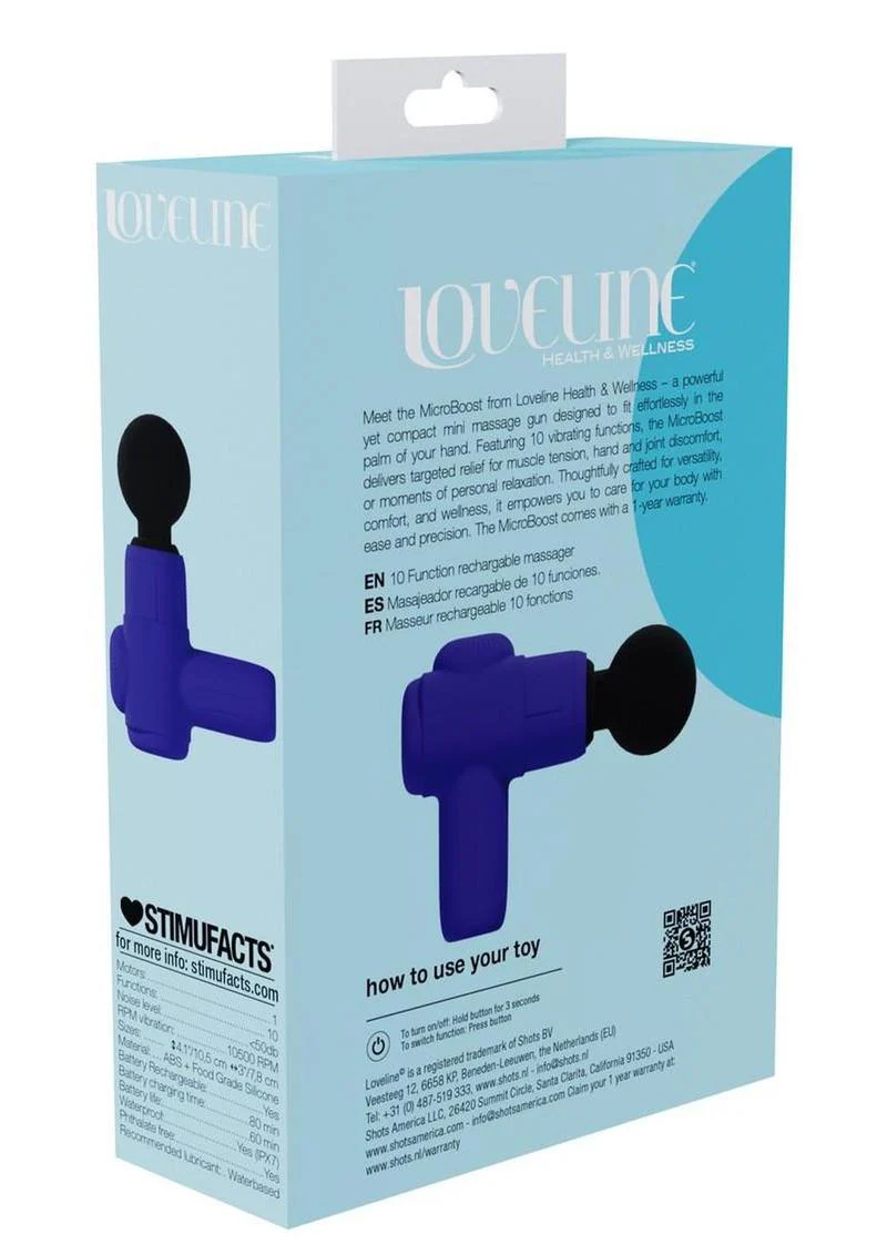 Loveline Microboost 10 Function Vibrating Rechargeable Silicone Massager - Image 12