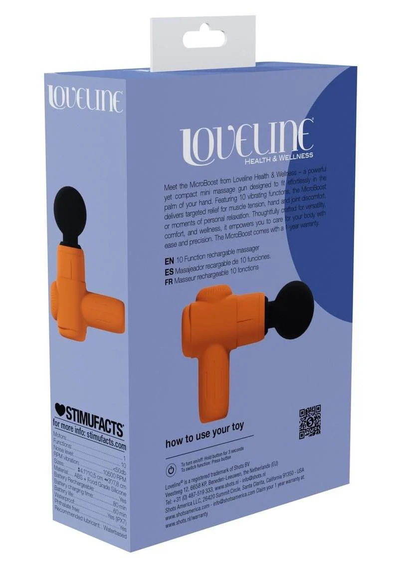 Loveline Microboost 10 Function Vibrating Rechargeable Silicone Massager - Image 6
