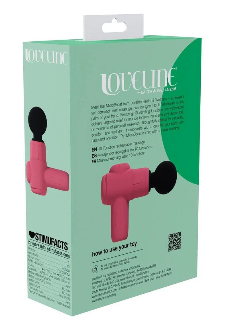 Loveline Microboost 10 Function Vibrating Rechargeable Silicone Massager - Image 9