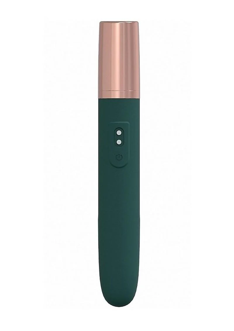 Loveline The Traveler Rechargeable 10 Speed Travel Vibrator - Green - Holds Lubricant