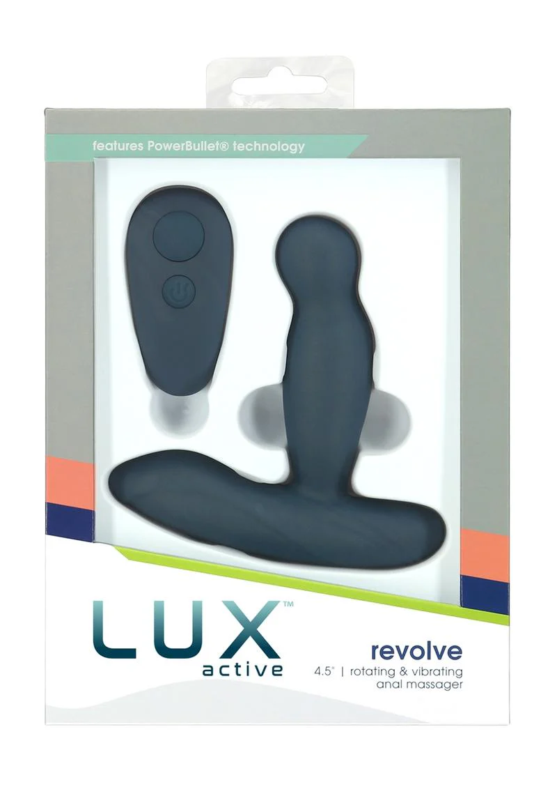 Lux Active Revolve Silicone Rechargeable Rotating and Vibrating Anal Massager with Remote Control - Image 2