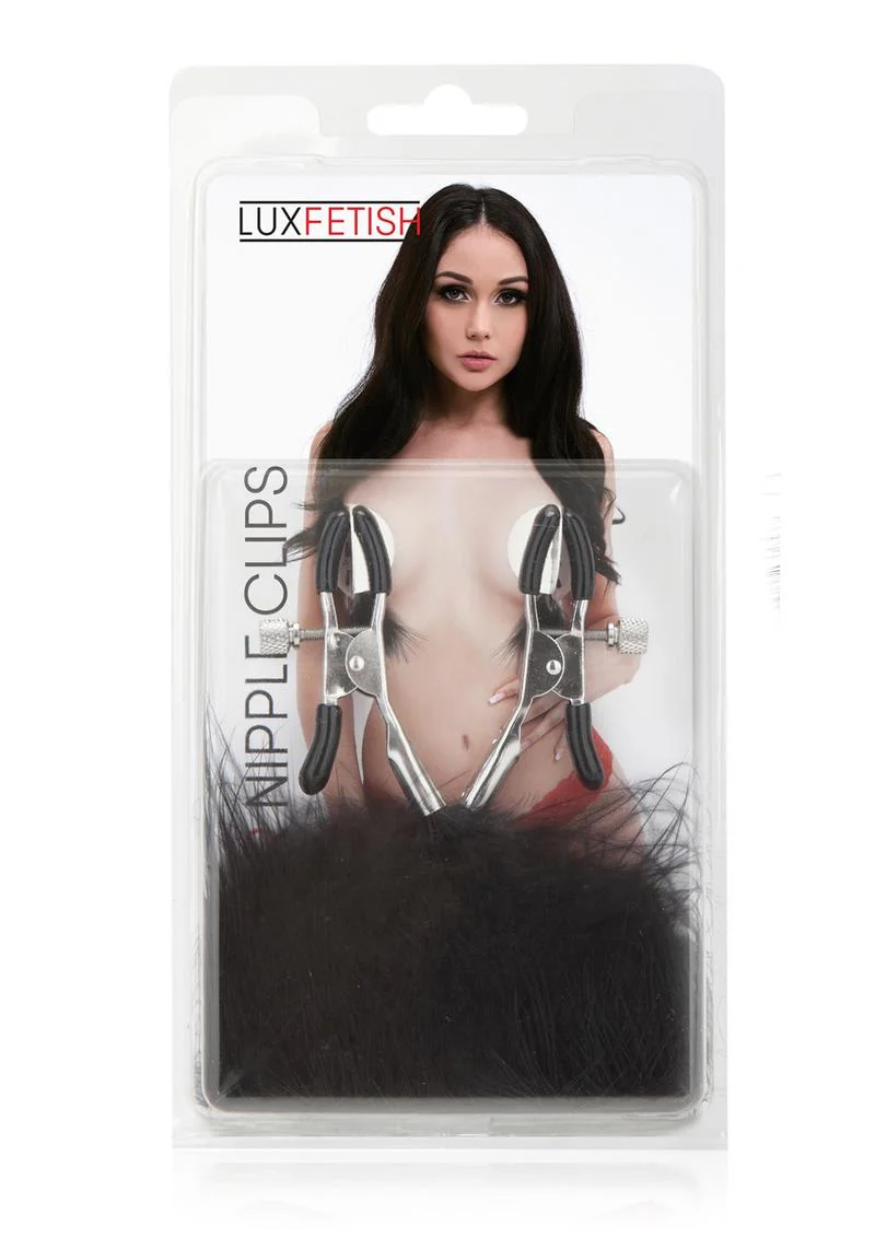 Lux Fetish Feather Nipple Clamps - Image 2