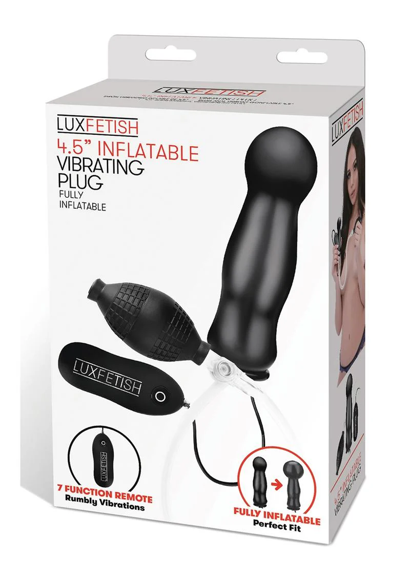 Lux Fetish Inflatable Vibrating Butt Plug with Remote Control - Image 2