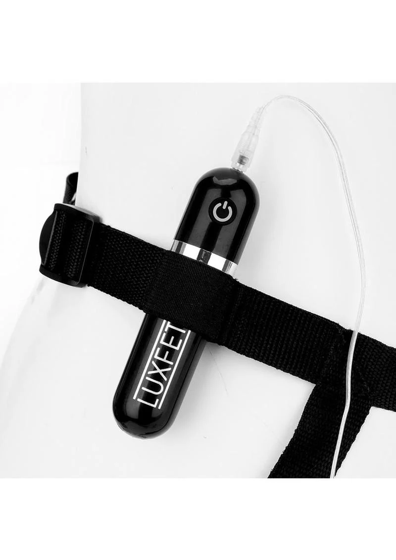 Lux Fetish Realistic Vibrating Dildo with Harness Remote Control - Image 7