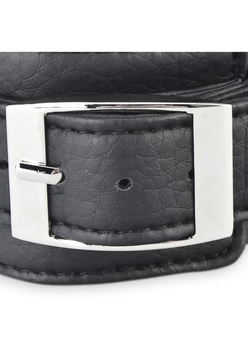 Lux Fetish Unisex Leatherette Cuffs Adjustable - Image 4