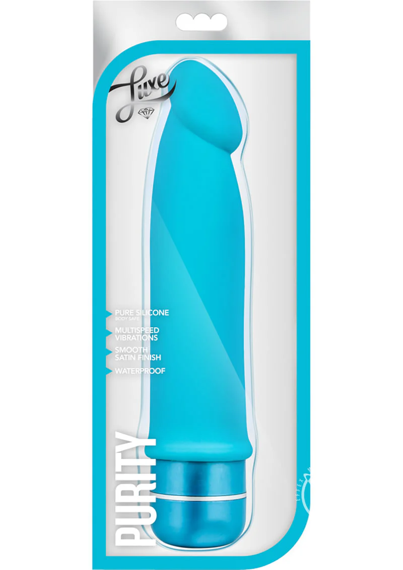 Luxe Purity Vibrating Silicone Dildo - Image 2