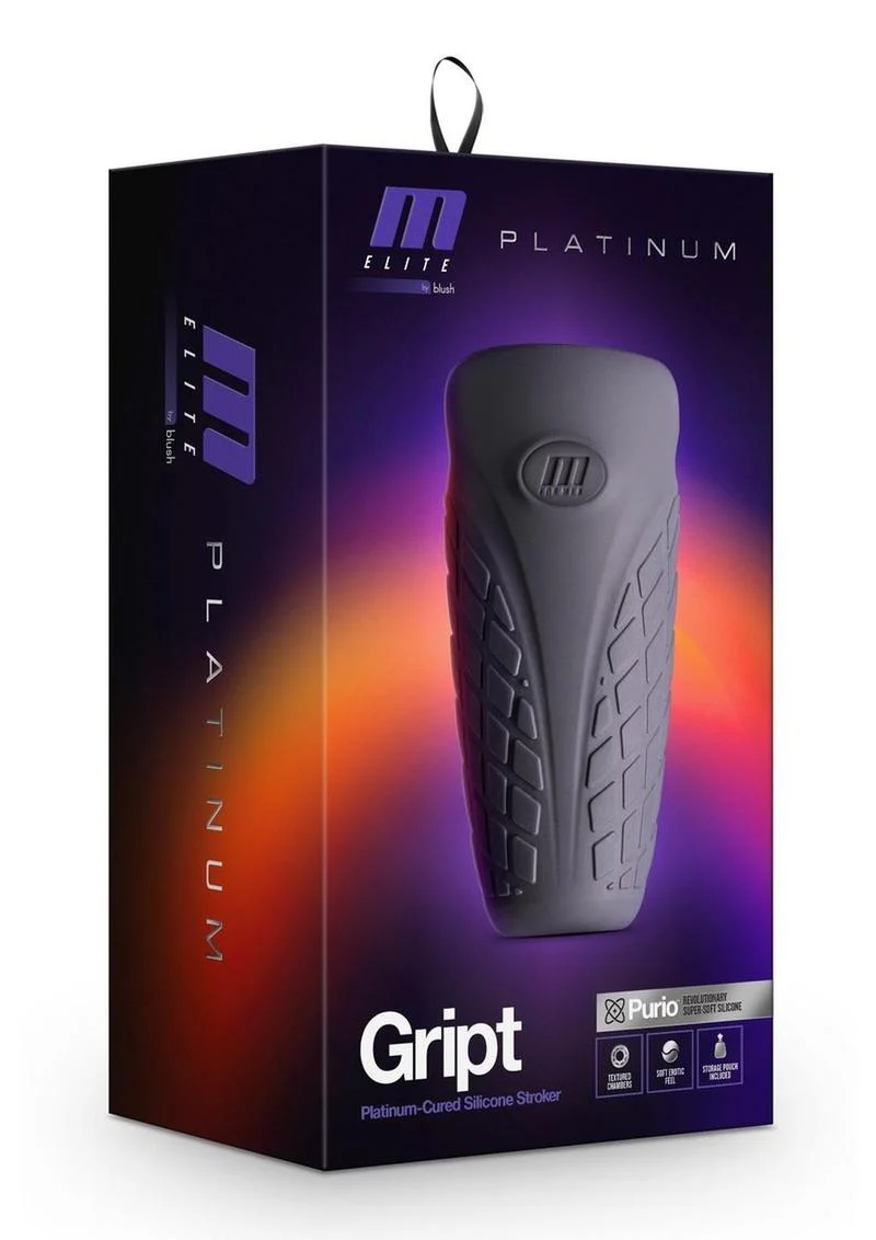 M Elite Platinum Gript Silicone Dual End Masturbator - Image 2