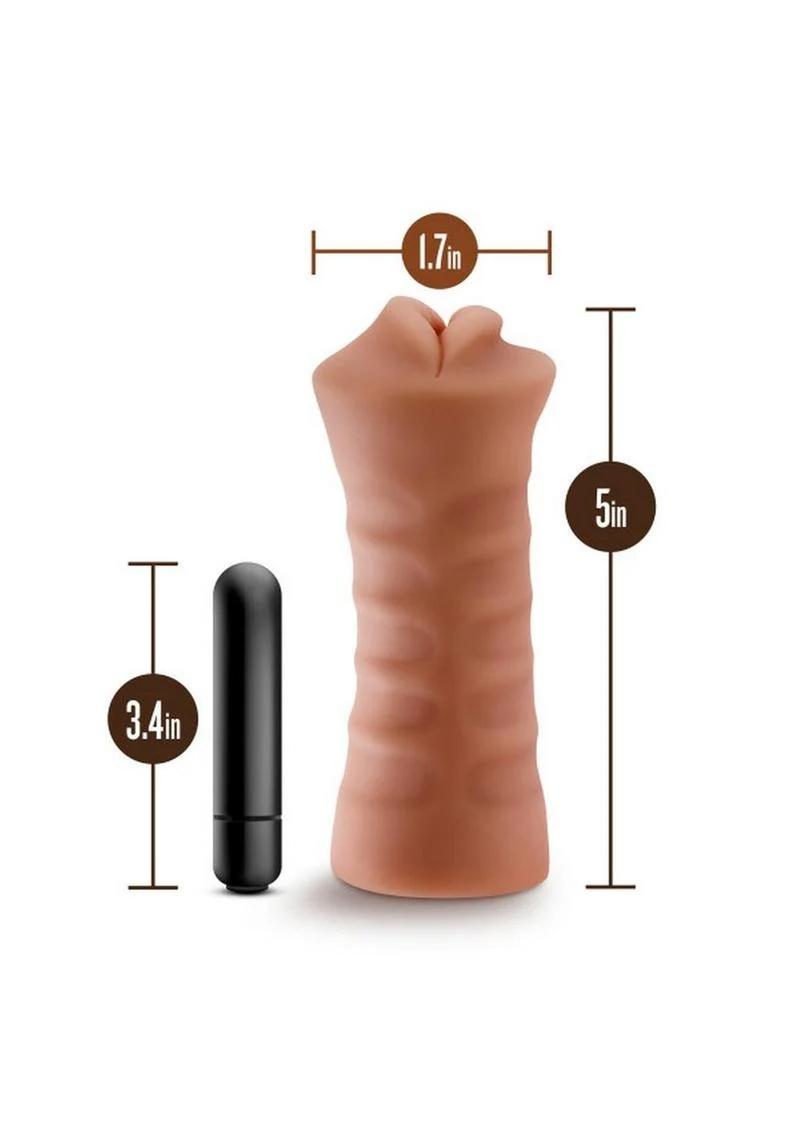M For Men Isabella Vibrating Masturbator with Bullet - Mouth - Image 4