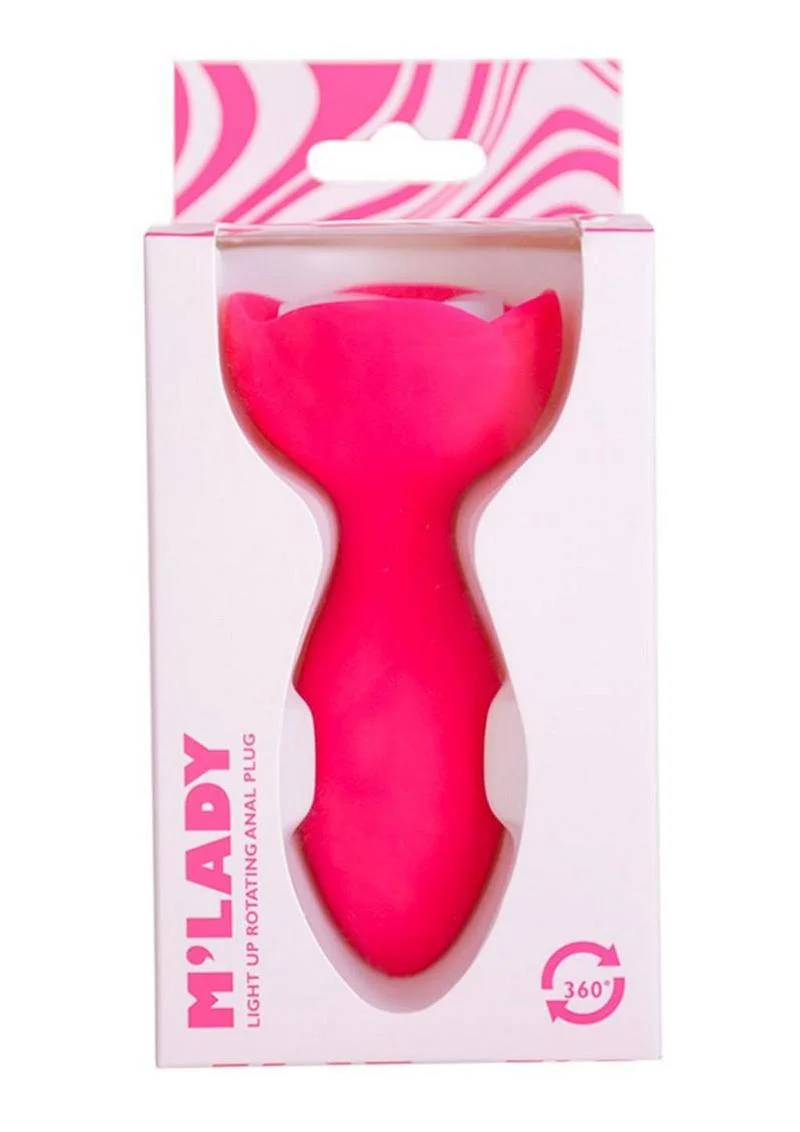 M'lady Light Up Rotating Silicone Rechargeable Anal Plug - Image 2
