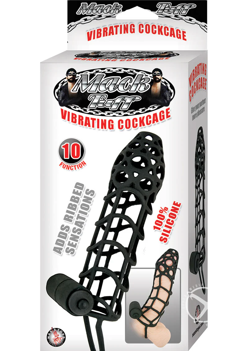 Mack Tuff Vibrating Silicone Cockcage Cock Ring - Image 2