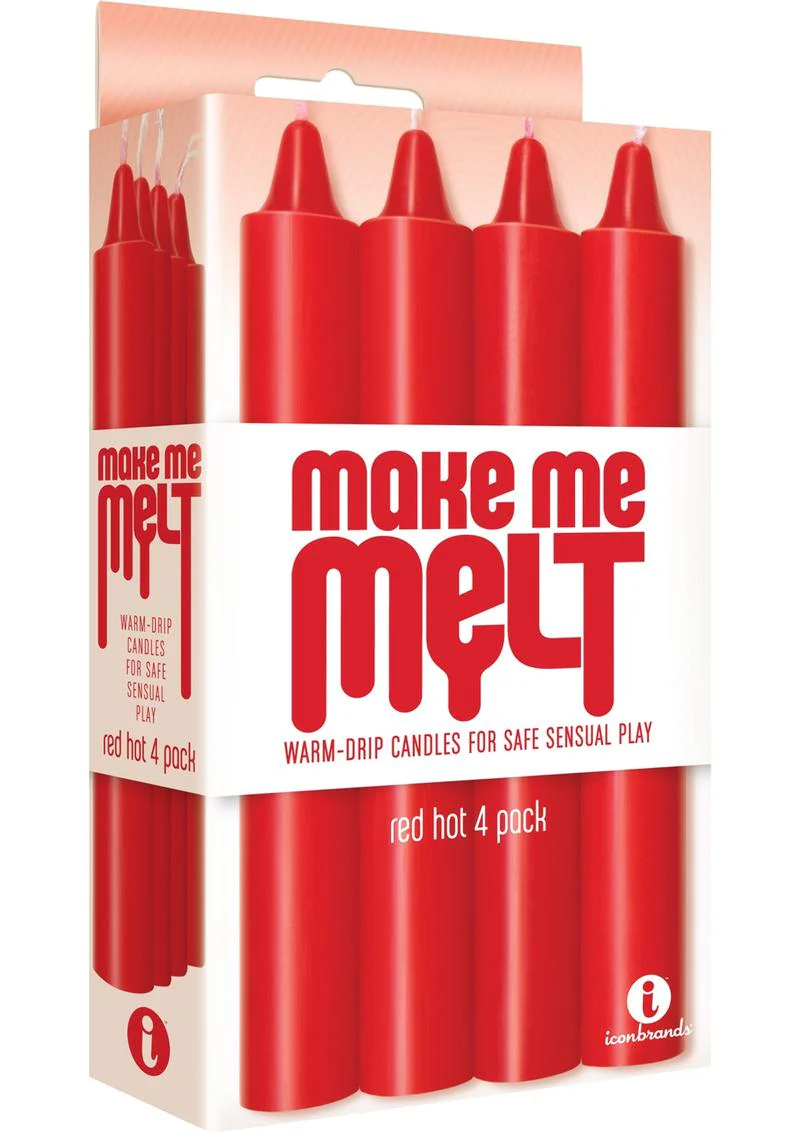 Make Me Melt Warm-Drip Candles 4 Pack - Red Hot - Image 2