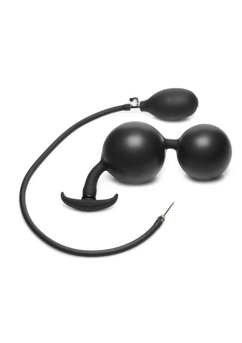 Master Series Ass Rattler Weighted Inflatable Silicone Anal Plug - Image 3