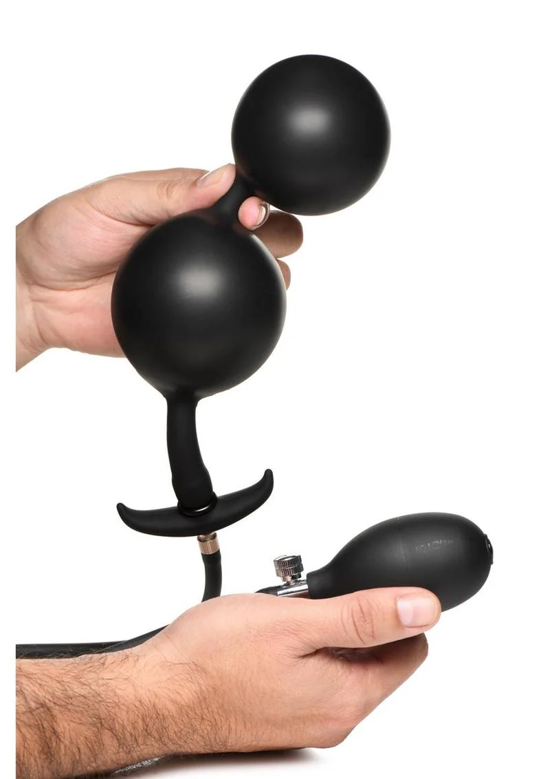 Master Series Ass Rattler Weighted Inflatable Silicone Anal Plug - Image 4