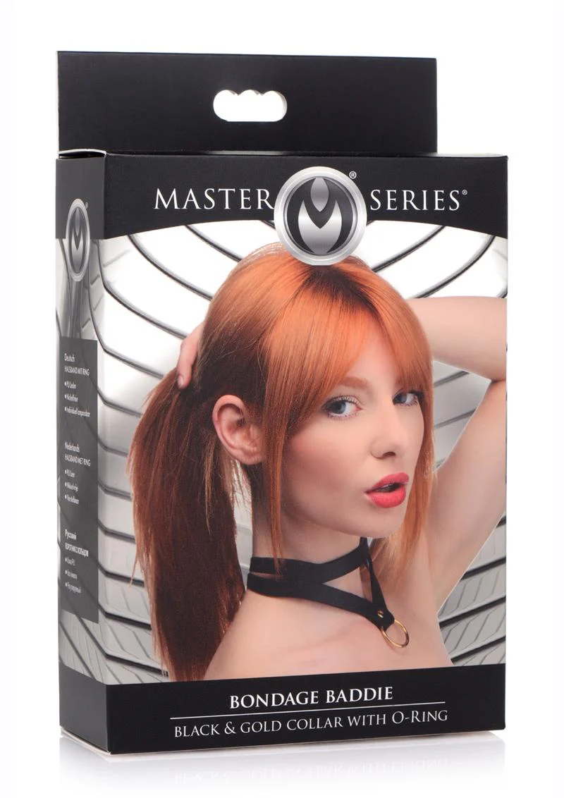 Master Series Bondage Baddie Collar with O-Ring - Image 2