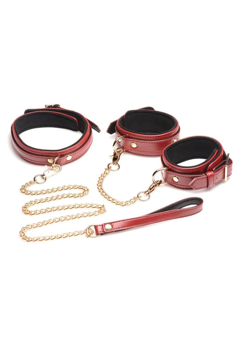 Master Series Bondage Set Cuffs, Collar, and Leash