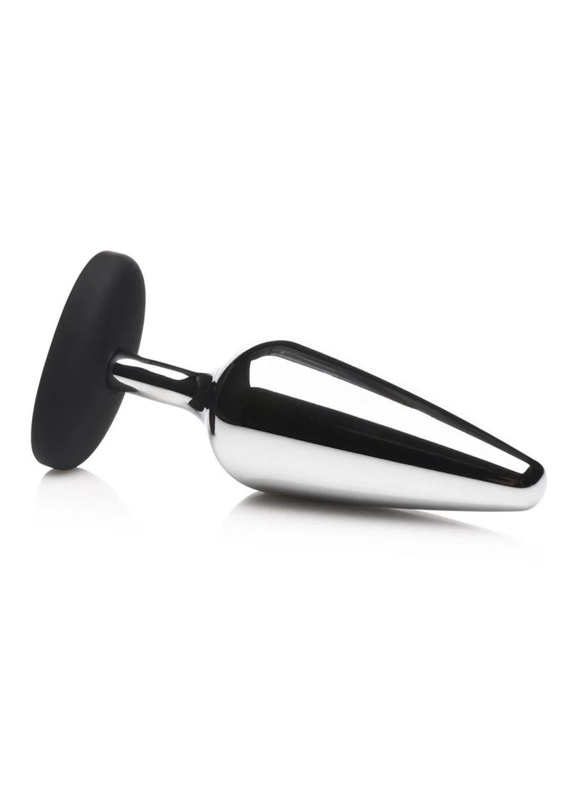Master Series Butt Slut Metal and Silicone Butt Plug - Image 3