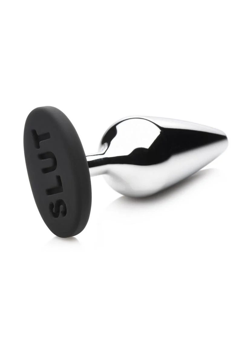 Master Series Butt Slut Metal and Silicone Butt Plug - Image 4