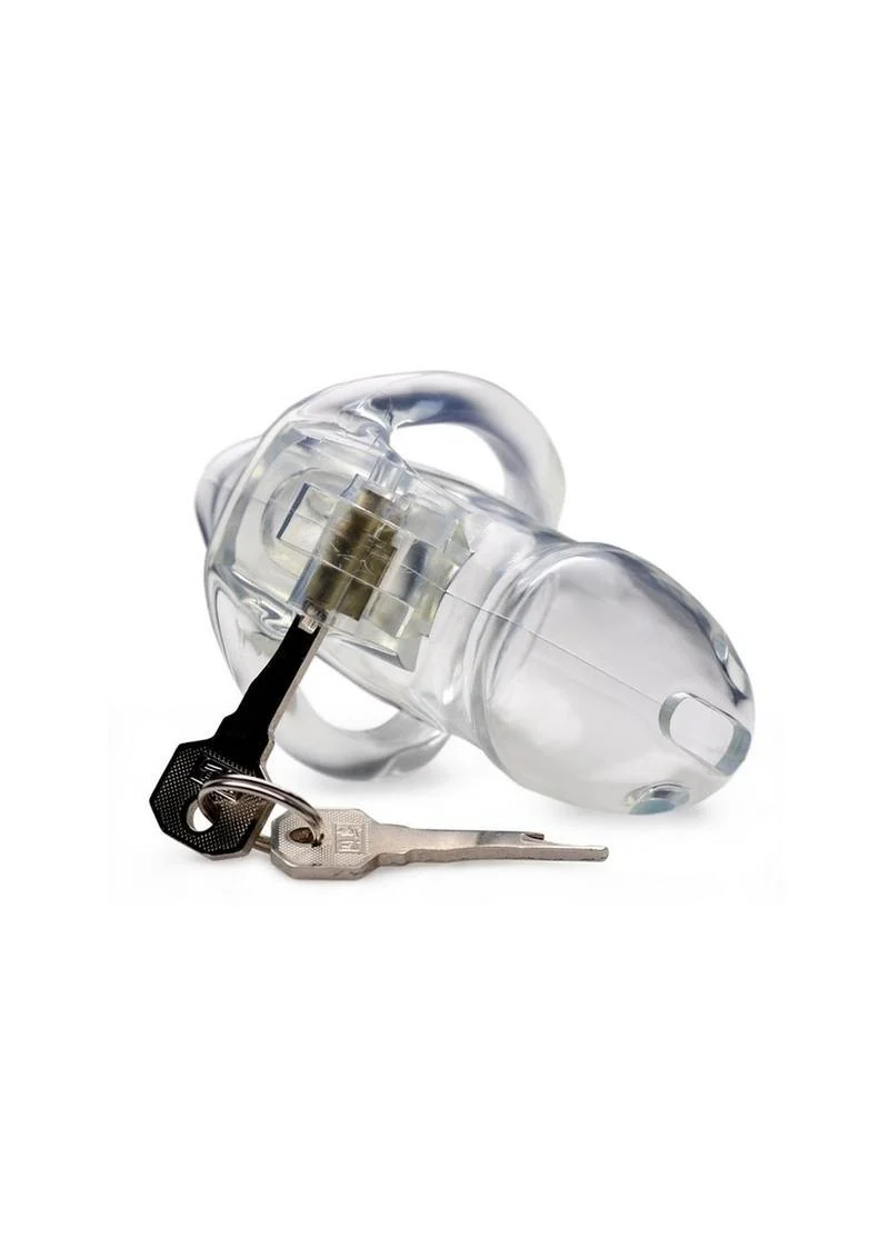 Master Series Clear Captor Chastity Cage with Keys - Image 8