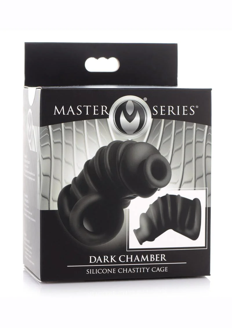 Master Series Dark Chamber Silicone Chastity Cage - Image 2