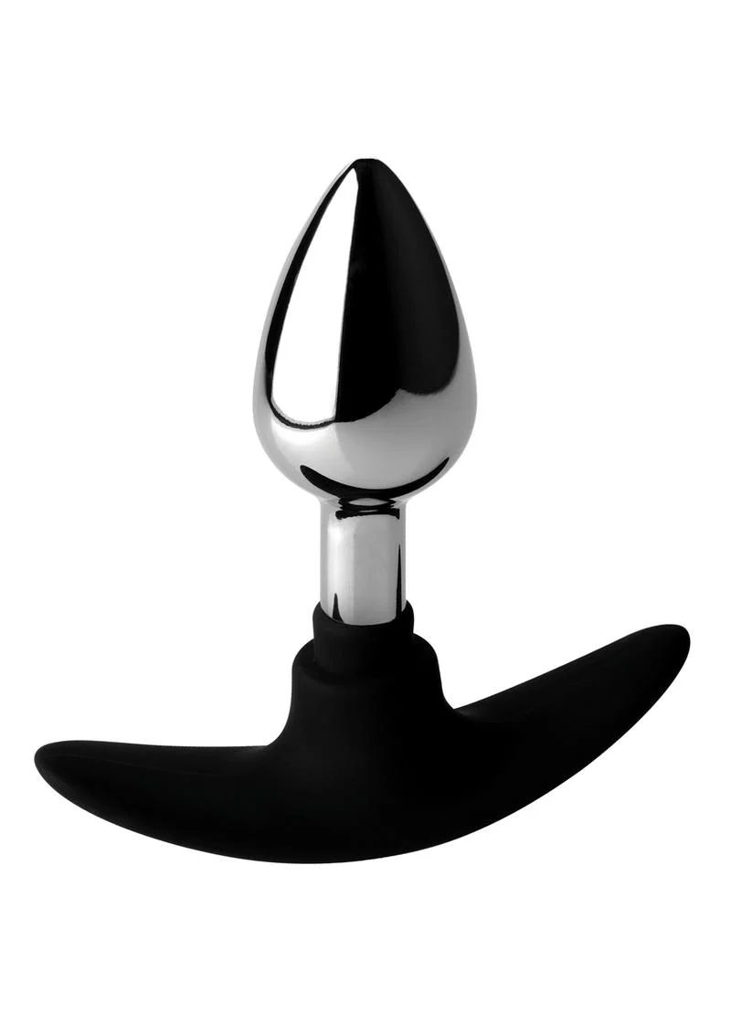 Master Series Dark Invader Metal and Silicone Anal Plug - Image 3