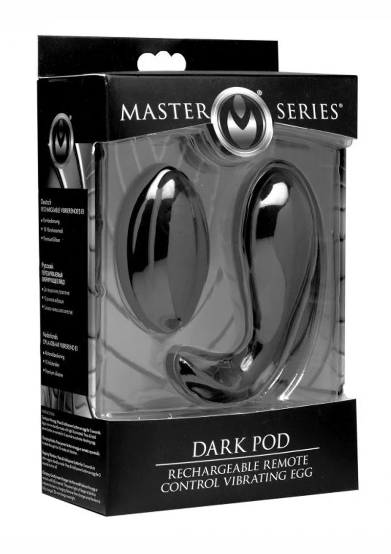 Master Series Dark Pod Remote Control Vibrating Egg - Image 2