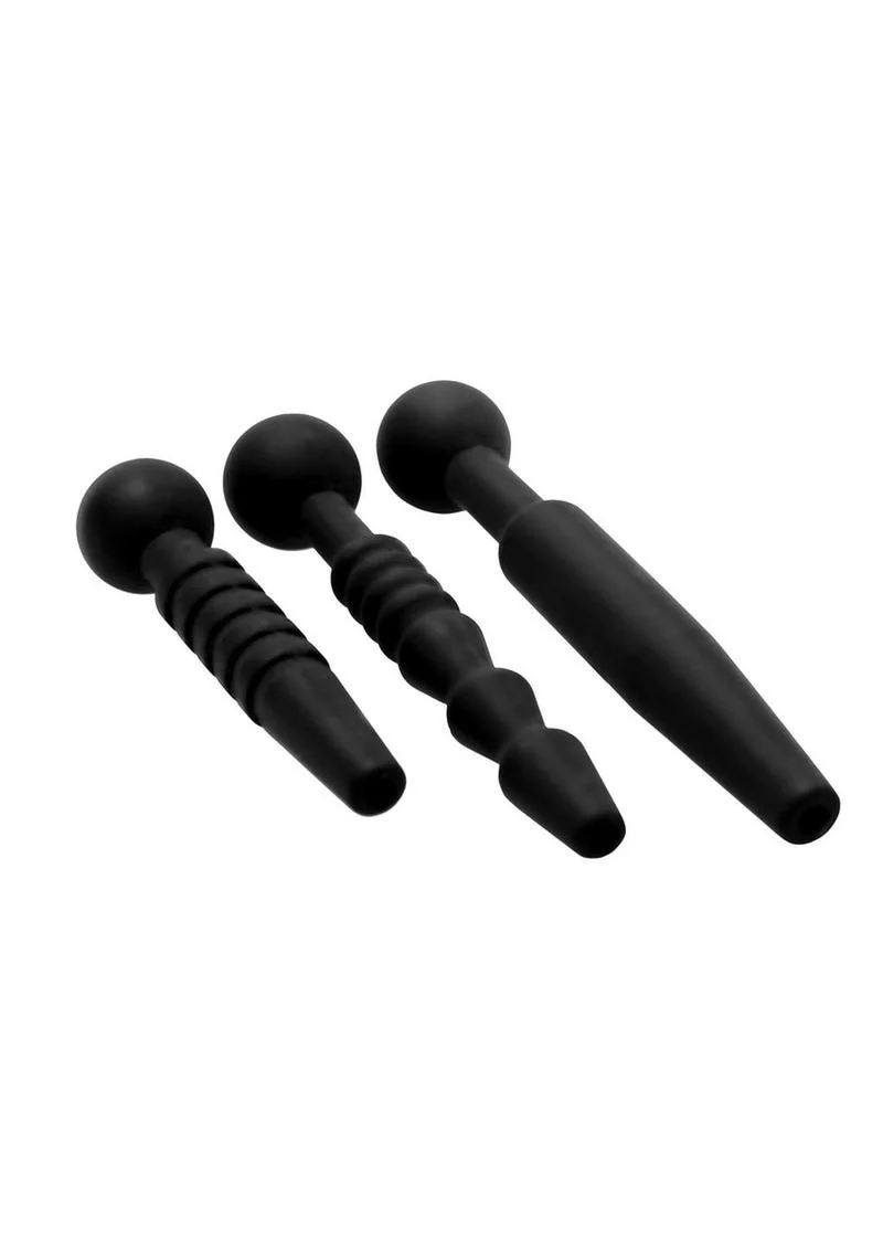 Master Series Dark Rods 3 Piece Silicone Penis Plug - Image 4