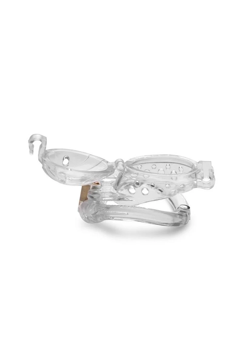 Master Series Double Lockdown Locking Customizable Chastity Cage - Image 3