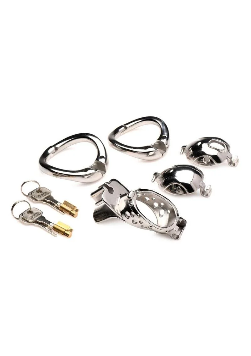 Master Series Entrapment Deluxe Locking Chastity Cage - Image 4