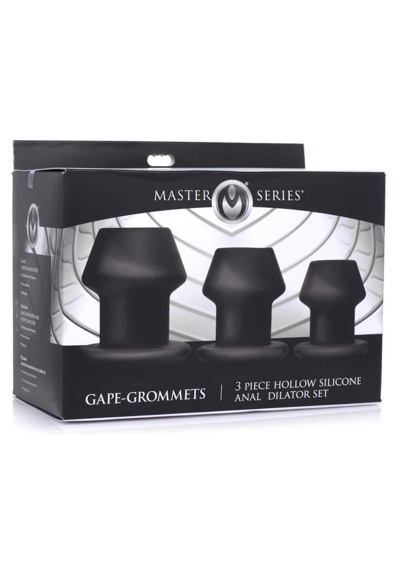 Master Series Gape-Grommets Hollow Silicone Anal Dilator - Image 2