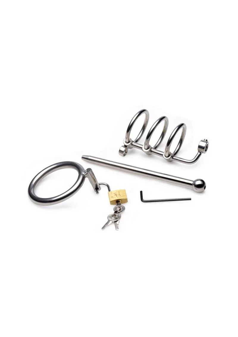 Master Series Gates Of Hell Stainless Steel Adjustable Cum Through Sound Cage - Image 4