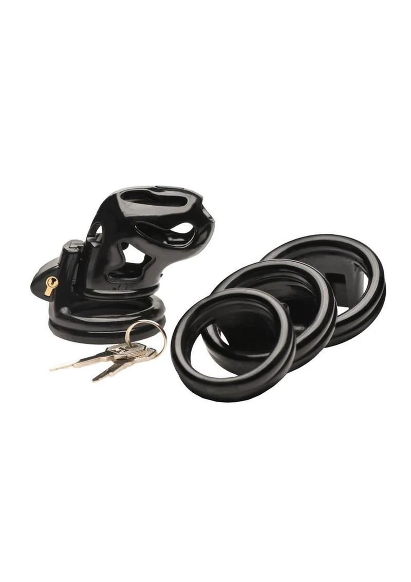 Master Series Hard Stop Double Ring Chastity Cage - Image 3