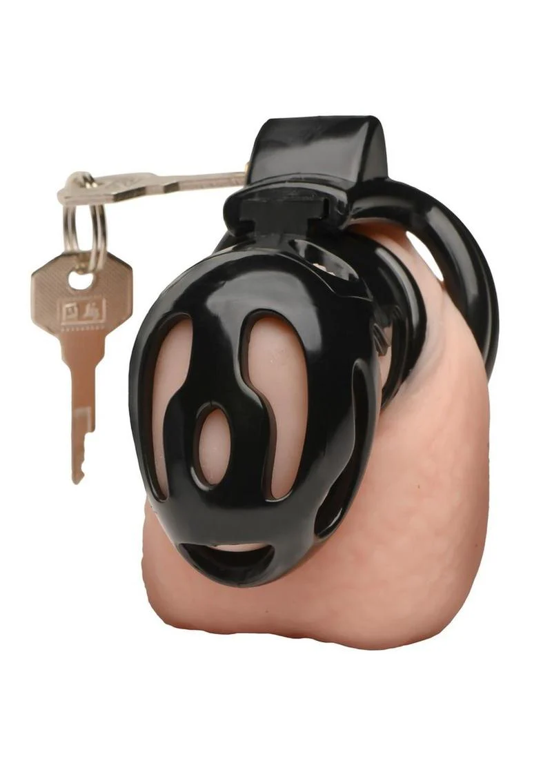 Master Series Hard Stop Double Ring Chastity Cage - Image 4