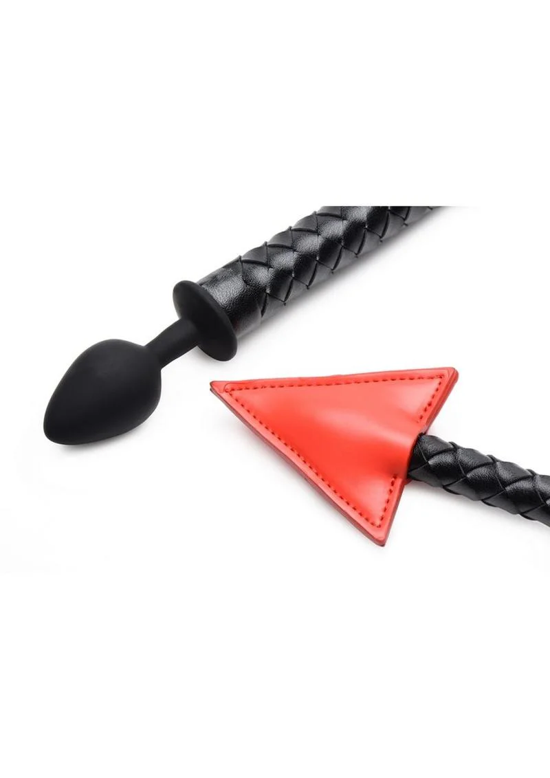 Master Series Hellbound Braided Devil Tail Anal Plug - Image 4