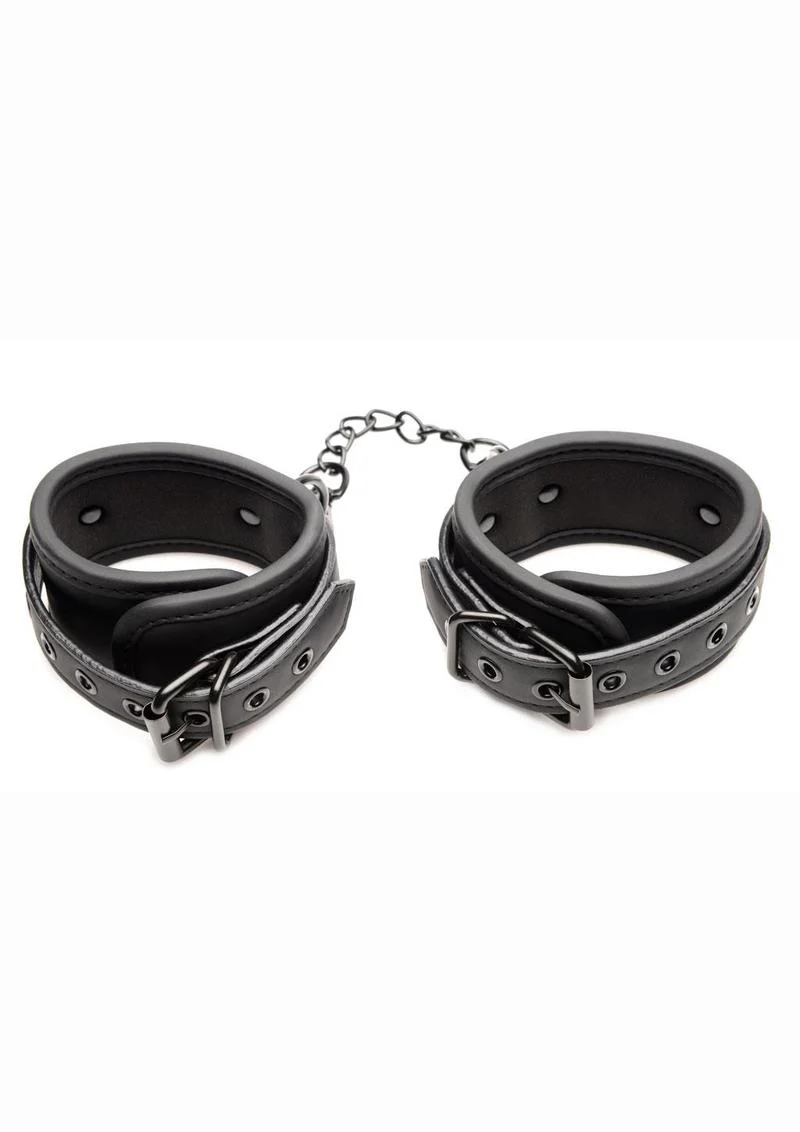 Master Series Kinky Comfort Wrist and Ankle Cuff Set - Leather - Image 3