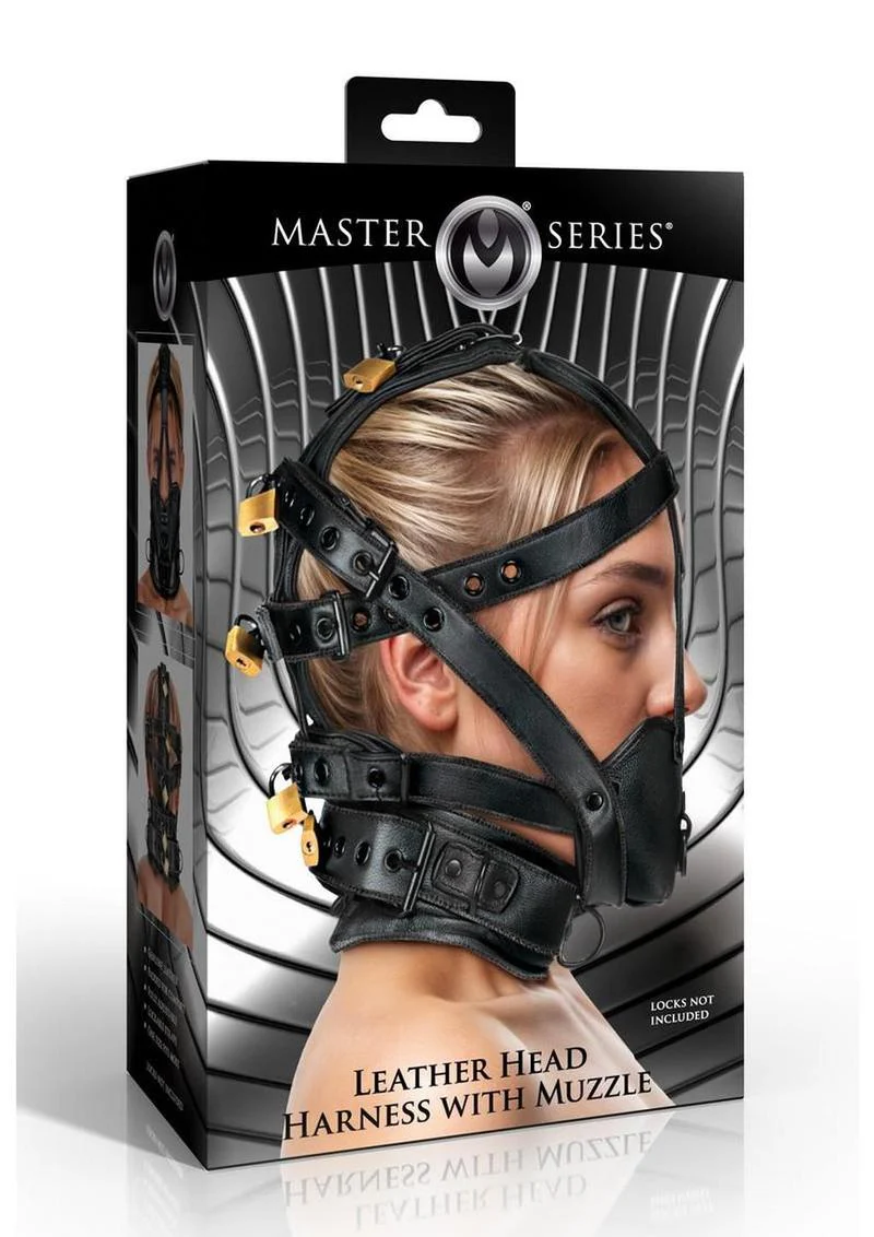 Master Series Leather Head Harness with Muzzle - Image 2
