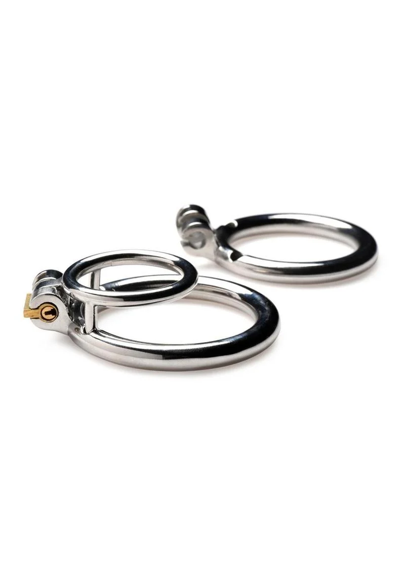 Master Series Locked Cock Stainless Steel Locking Cock and Ball Ring - Image 3