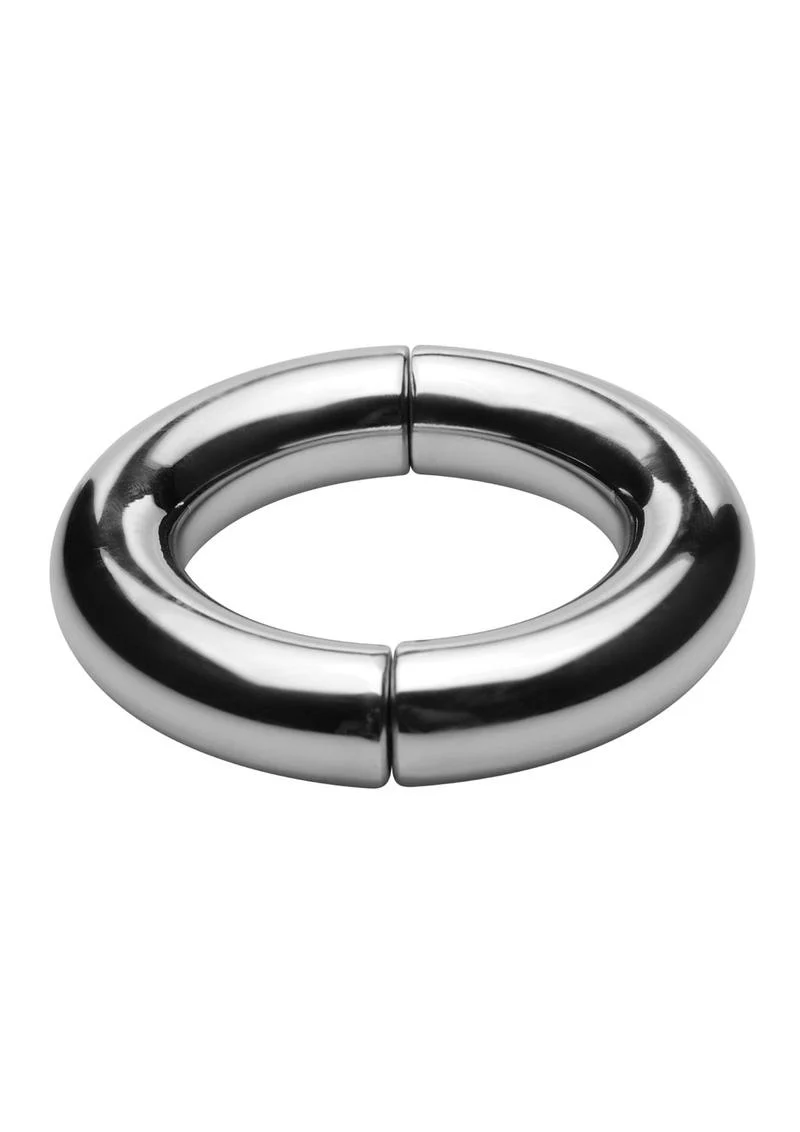 Master Series Mega Magnetize Stainless Steel Cock Ring - Image 3
